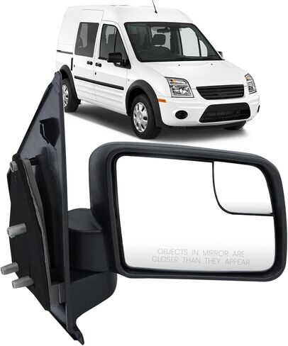 Left Driver Side Mirror Compatible with 2011-2013 Ford Transit Connect Left Side Rear Door Mirror with Manual Folding Textured Black BT1Z17683A in Saudi Arabia