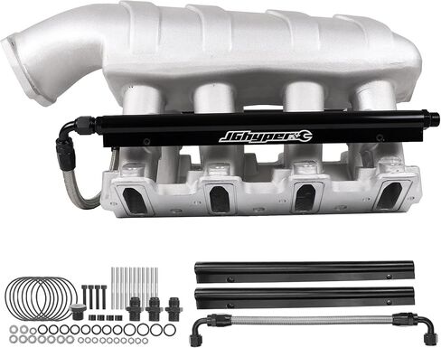 300-122 LS hi ram EFI رأس منفذ كاتدرائية مشعب السحب 92 مم متوافق مع GM LS1 LS2 LS6 350/5.7L 364/6.0L V8 1997-2007 3500-8000 دورة في الدقيقة فضي in Kuwait