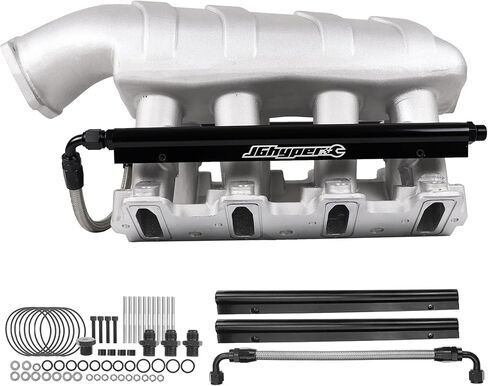 300-122 LS hi ram EFI رأس منفذ كاتدرائية مشعب السحب 92 مم متوافق مع GM LS1 LS2 LS6 350/5.7L 364/6.0L V8 1997-2007 3500-8000 دورة في الدقيقة فضي in Kuwait