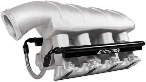 300-122 LS hi ram EFI رأس منفذ كاتدرائية مشعب السحب 92 مم متوافق مع GM LS1 LS2 LS6 350/5.7L 364/6.0L V8 1997-2007 3500-8000 دورة في الدقيقة فضي in Kuwait