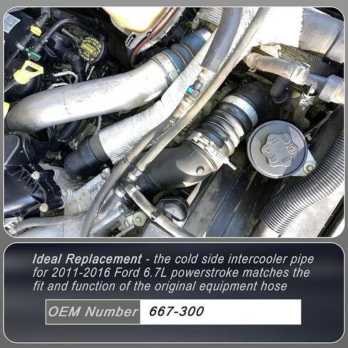مجموعة أنابيب خرطوم التبريد الجانبي البارد 667-300 متوافقة مع Ford F250 Super Duty F350 Super Duty F450 Super Duty F550 Super Duty 2011-2016 6.7L V8 ديزل in Kuwait