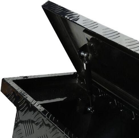 60"X12"X14" Heavy Duty Aluminum Pickup Truck Tool Box 5 Bar Tread Pattern, Underbody Tool Box Storage Trailer Truck Bed Toolbox with Lock and Key for RV, ATV, Trailer & Truck,Black in Saudi Arabia