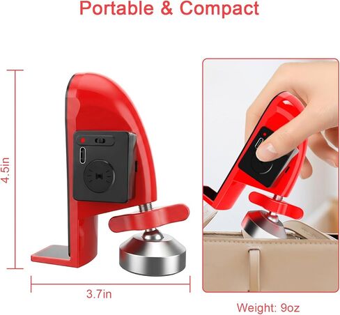 Portable Door Stopper with 130dB Alarm, Rechargeable Aluminum Alloy Door Jammer for Hotel Security, Extra Safety Device for Renters, Students & Solo Female Travel, Type-C Charging in Saudi Arabia