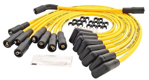 JEGS Yellow Ultra Pow�r Wires | 8.5mm | Made in USA | for 1996-2000 GM Small Block Chevy Vortec Truck 5.7 Liter Engines | 90 Degree Spark Plug Boots | Includes Coil Wire in Saudi Arabia