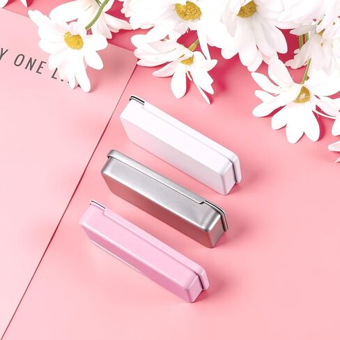 3Pcs Metal Tin Box Containers, 3.15 x 1.97 x 0.59 Inch Small Box Mini Rectangular Slide Top Containers Hinged Tin Boxes for Candies Jewelry Crafts Survival Kit in Kuwait