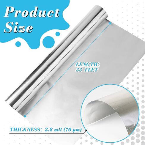 LuxDuo Craft Aluminum Metal Crafts DIY Foil 12 Inch x 33 ft - Easy to Cut, Shape and Mold - Ideal for Metal Art,Sculpture,DIY Decor and Model Making (12"x33FT,70μm) in Saudi Arabia