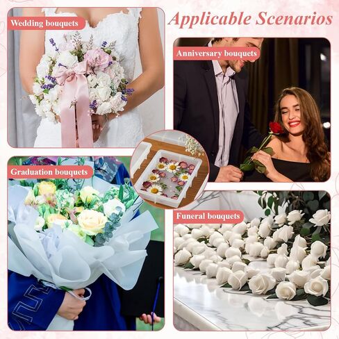 HANLANXUE 4 Pcs Large Rectangular Silicone Molds for Epoxy Resin, Deep Casting Epoxy Mold for Flower Preservation, Deep Pour Molds for Furniture Decor, DIY Wedding Bouquets, Valentine's Day Gifts in Saudi Arabia
