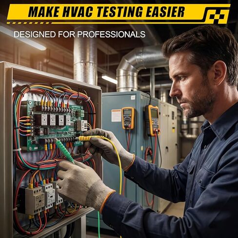 HVAC Fuse Popper 3A & 5A Resettable Fuse Kit, Circuit Breaker Tester, HVAC Tester with Magnetic Jumper Wires, 24V AC/DC 125/250V AC, Alligator Clips & 6 Mini Blade Fuses in Kuwait