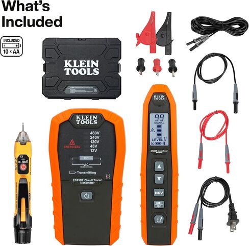 Klein Tools 80210 Advanced Circuit Tracer Kit with Non-Contact Voltage Tester, Circuit Breaker Finder, Voltage Detection, Identifies Energized and Non-Energized Breakers, Fuses, and Wires in Kuwait