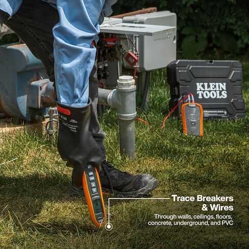 Klein Tools 80210 Advanced Circuit Tracer Kit with Non-Contact Voltage Tester, Circuit Breaker Finder, Voltage Detection, Identifies Energized and Non-Energized Breakers, Fuses, and Wires in Kuwait