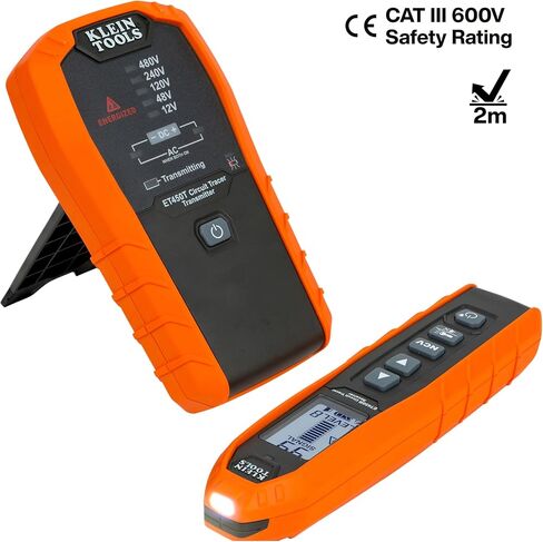Klein Tools 80210 Advanced Circuit Tracer Kit with Non-Contact Voltage Tester, Circuit Breaker Finder, Voltage Detection, Identifies Energized and Non-Energized Breakers, Fuses, and Wires in Kuwait