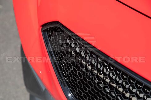 استبدال لموديلات سوبارو WRX لعام 2022 | JDM ChargeSpeed ​​CS نمط قرص العسل ABS بلاستيك مطلي باللون الأسود اللامع المصد الأمامي العلوي غطاء حماية الشبكة in Kuwait