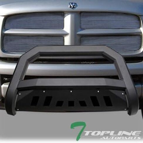 7422449415406 Compatible with 2002-2005 Dodge Ram 1500/2006-2008 1500 Mega (Extended Crew) Cab / 2003-2009 2500 3500 Matte Black AVT Style Bull Bar Guard with Skid Plate in Kuwait