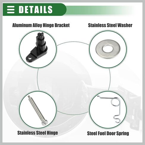 Fuel Door Spring Hinge Pin Kits, Filler Neck Housing Cover Fix Pin, for Ford F-150 2009-2014, for Lincoln MKZ, Stainless Steel, 4L3Z-9927936-BA, Black, 1 Set Replacement Car Parts in Kuwait