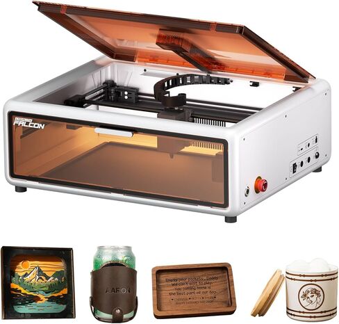 Creality Falcon A1 Pro 20W Laser Engraver، آلة نقش مغلقة بإخراج 180000 مللي واط مع شاشة تعمل باللمس، التركيز التلقائي، التحكم في التطبيق، تصميم مُجمَّع مسبقًا، أمان من الدرجة 1، مثالية للخشب والمعادن in Kuwait