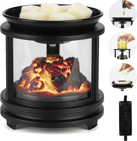 Wax Melt Warmer,Campfire Wax Warmer,3-in-1 Oil Burner Electric Candle Wax Warmer,Wax Warmer for Scented Wax,Wax Melter Burner Fragrance Warmer for Home Office Gifts & Decor(Breather Lights) in Saudi Arabia