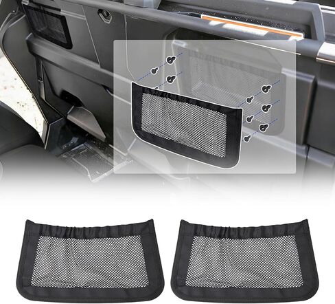 Karltys UTV Rear Storage Net for Can Am Defender Max Accessories UTV Backrest Cargo Bag Organizer Back Seat Mesh Pocket (2 Pack) in Kuwait