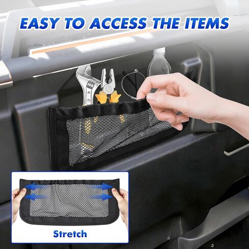Karltys UTV Rear Storage Net for Can Am Defender Max Accessories UTV Backrest Cargo Bag Organizer Back Seat Mesh Pocket (2 Pack) in Kuwait