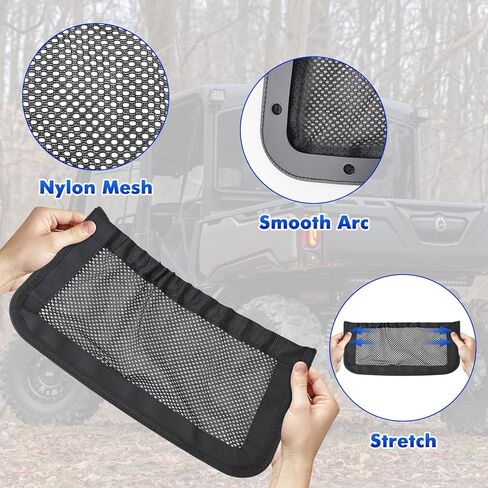 Karltys UTV Rear Storage Net for Can Am Defender Max Accessories UTV Backrest Cargo Bag Organizer Back Seat Mesh Pocket (2 Pack) in Kuwait