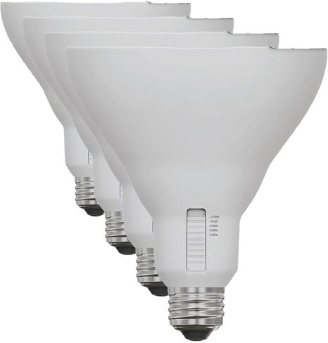 Feit Electric A19 LED Light Bulb, 60W Equivalent, 5CCT, Dimmable, E26 Medium Base, 80 CRI, 800 Lumens, Standard Light Bulb with Switch on Bulb, 22-Year Lifetime, OM60DM/5CCT/4, 4 Pack in Saudi Arabia