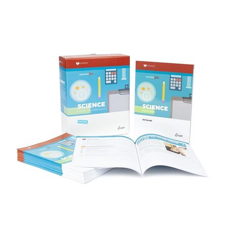 مجموعة صندوق Lifepac الجديدة للصف 3 AOP المكونة من 4 موضوعات (الرياضيات واللغة والعلوم والتاريخ / الجغرافيا، ألفا أوميغا، الصف الثالث، منهج التعليم المنزلي، New Life Pac [غلاف ورقي] in Kuwait
