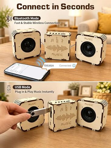 STEM Toys for Ages 8-14, DIY Bluetooth Speaker Kit for Kids 8-12 Science Kits for Kids Age 8-12, Build Your Own Speaker Educational Electronics Experiment Kit, Gifts for Boys Girls Teens in Saudi Arabia