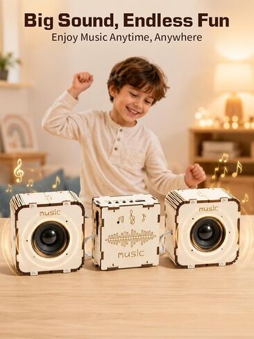 STEM Toys for Ages 8-14, DIY Bluetooth Speaker Kit for Kids 8-12 Science Kits for Kids Age 8-12, Build Your Own Speaker Educational Electronics Experiment Kit, Gifts for Boys Girls Teens in Saudi Arabia