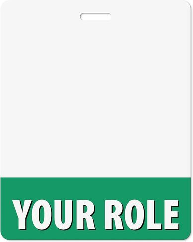 Custom Badge Buddy - in Light Green Color - Horizontal Oversized - Double Sided Backer Card - Durable and Water Resistant Ideal for Teachers, Nurses, Doctors, and Healthcare Professionals in Kuwait