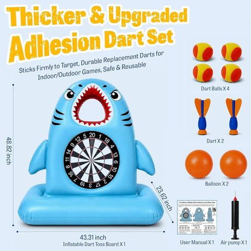 Best Pool Toys Game for Kids Teens, Inflatable Dart Board Toss Pool Game with Dart Ball – Floating Water Activity for Summer, Outdoor Yard & Beach, Ages 4-12, Fun Summer Party Birthday Gift in Kuwait