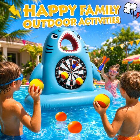 Best Pool Toys Game for Kids Teens, Inflatable Dart Board Toss Pool Game with Dart Ball – Floating Water Activity for Summer, Outdoor Yard & Beach, Ages 4-12, Fun Summer Party Birthday Gift in Kuwait