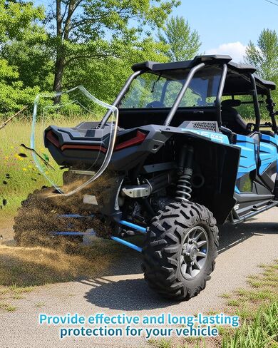 Rear Fascia for Polaris RZR XP 1000/ XP TURBO/TURBO S 2019-2023 Accessories, Black Combined Rear Plastic Bumper Guard, Replace #5457743-070 in Kuwait