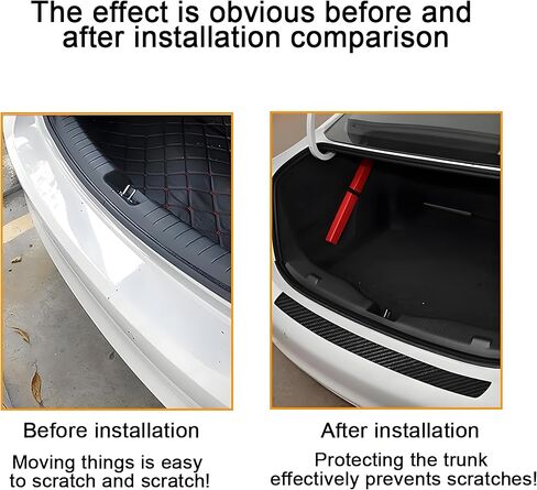 واقي ممتص الصدمات الخلفي للسيارة Lexus NX NX250 NX350 NX350h NX450h+ 2022-2023 2024 2025 2026، غطاء حماية من ألياف الكربون مقاوم للخدش وغير قابل للانزلاق وعتبة دخول الباب الخلفي in Kuwait