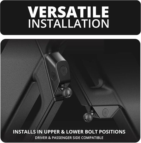 Tackform Link Grab Handle/A-Pillar Mount with 6-Gang Switch Panel Holder - Compatible with Auxbeam, 2018-2023 Jeep Wrangler JL, & 2020-2023 Jeep Gladiator JT | CNC Billet Aluminum | Black in Kuwait