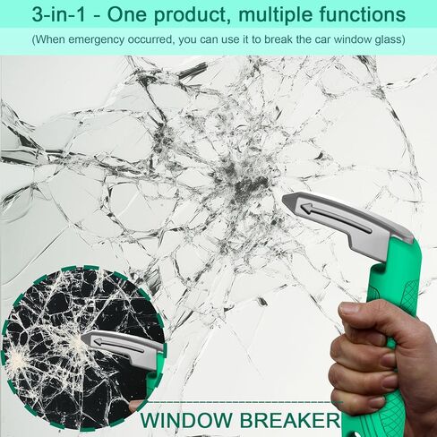 Multifunction Car Handle Assist for Elderly, Seniors, Handicapped - 3-in-1 Automotive Door Assist Handle with Emergency Window Breaker & Safety Whistle, Mobility Aid Car Door Helper (Mint Green) in Saudi Arabia