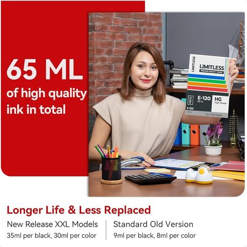 Ultra High Yield PG-295 XXL/CL-286 XXL Ink Cartridges Replacement for Canon 295 296 295XL 296XL Compatible for Pixma TR7120 TS6520 TS4320 Printer, 1500 Page Yield in Saudi Arabia