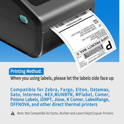 1000 4 x 6 Direct Thermal Labels 500/Stack, White Fanfold Perforated Strong Adhesive Shipping Labels Compatible for Most Thermal Printers, 2 Stack in Kuwait