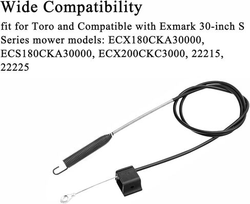 استبدال كابل فرامل الشفرة 137-4759 متوافق مع Toro 22215 22225 ومتوافق مع Exmark ECX180CKA30000 ECS180CKA30000 ECX200CKC3000 30 بوصة S Series Lawn Mower in Kuwait