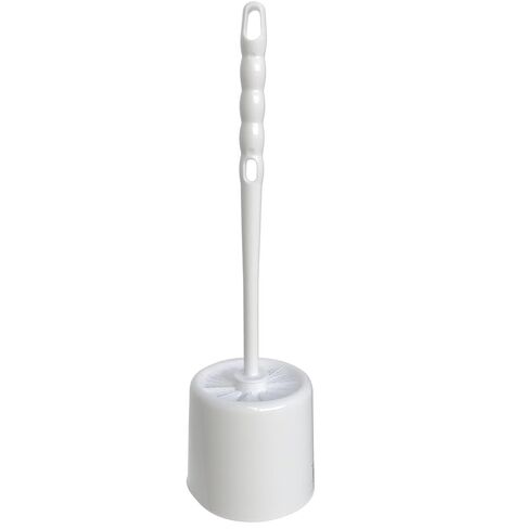 Carlisle FoodService Products 36719700 Toilet Bowl Brush with Hideaway Holder, 16", 14.5" Height, 3" Width, Polypropylene, White in Saudi Arabia