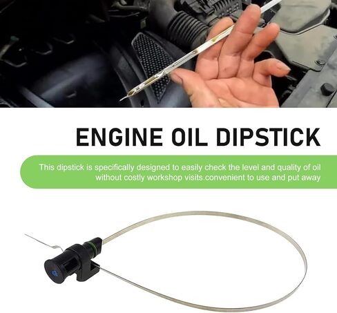 1 PC Car Transmission Dipstick, CVT Transmission Dipstick, 21.61In Stainless Steel Engine Oil Level Indicator Dip Gauge, Compatible with Nissan Altima Rogue 2.5L 31086-JA00A (Black) in Kuwait