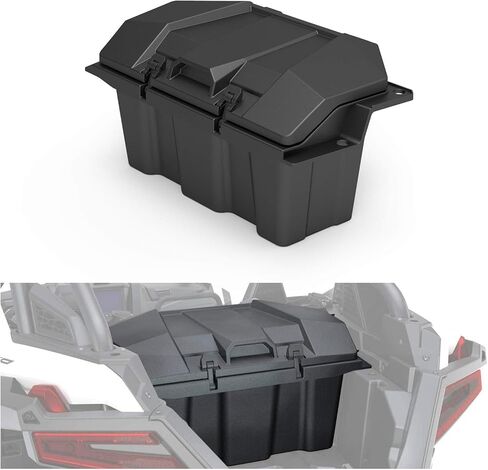 Rear Storage Cargo Box, A & UTV PRO 69 QT Waterproof Rear Bed Tool Bin with Rubber Latch for 2014-2023 Polaris RZR 900/ RZR XP 1000/ XP 4 1000/ XP Turbo/RZR Trail, Replace OEM # 2881193 in Kuwait