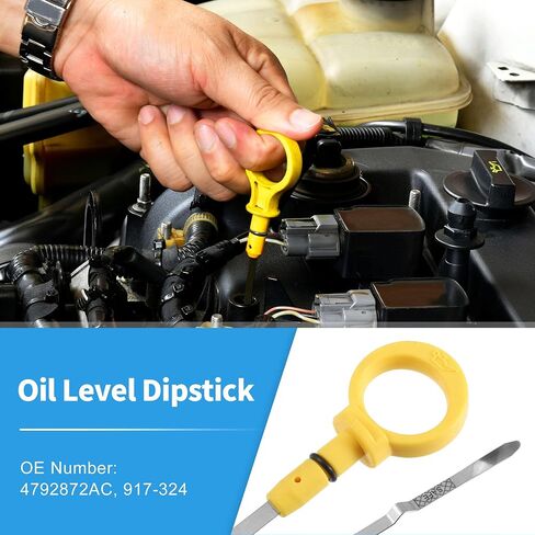 X AUTOHAUX Car Engine Oil Dipstick for Chrysler 300 300C with 5.7L Hemi Rear Wheel Drive Only 2005-2008 Oil Level Dipstick Oil Trans Level Dip BR3Z6750A in Kuwait