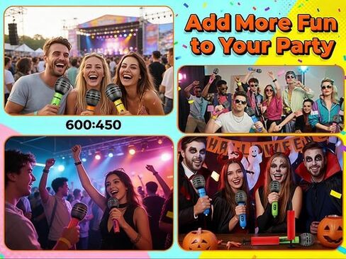 Inflatable Microphones for Parties (Pack of 30) 10-inch Neon Colors Blow Up Microphone for Adults, Party Favors, Giveaways, DJ-Props, Photo-Booth, Birthdays, Dance, Sing, Concert Decorations in Saudi Arabia
