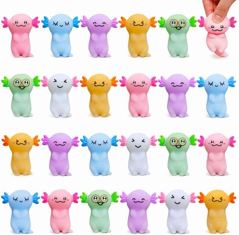24 Pack Mini Ice Cube Squishy Toys, Individually Wrapped Mochi Squishies Fidget Toys for Kids, Squeeze Stress Relief Anxiety Toys, Party Favors, Classroom Prizes Goodie Bag Birthday Gifts Travel in Saudi Arabia