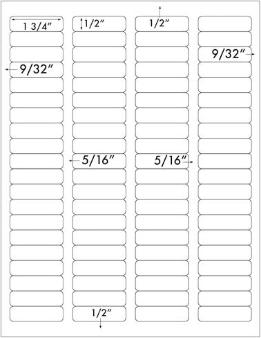 1,600 Label Outfitters 1.75" x .5" Printable White Matte Removable Adhesive Return Address Labels – 20 Sheets in Kuwait
