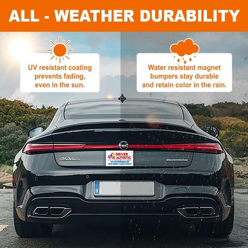 MAIANEY [7.5"x4.5"] Please be Patient Driver is Autistic Bumper Magnet Neurodiversity Infinity Sign Autism Magnetic Stickers for Car Autistic Driver Gifts Decorations Car Truck Automobile Vehicle in Kuwait