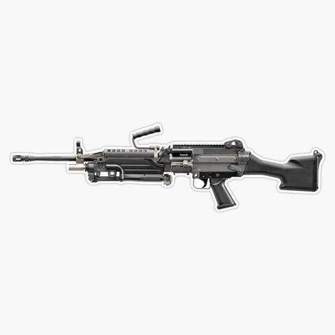 ملصق سيارة M249 منشار خفيف رشاش عسكري مغناطيسي قابل لإعادة الاستخدام - للاستخدام الداخلي والخارجي - 5 بوصة in Kuwait
