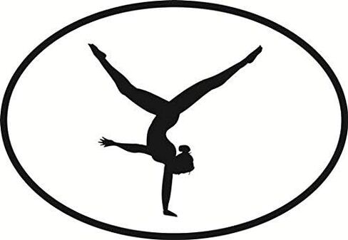 Magnet Gymnastics Euro Oval Magnet Car Auto Fridge Locker Metal 5" in Kuwait