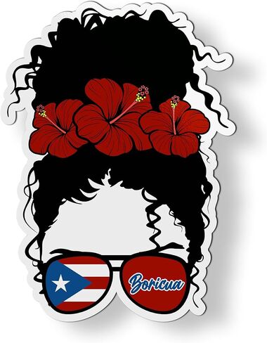 Boricua فوضوي فتاة بورتوريكو مغناطيس - خزانة ثلاجة السيارة - 5 بوصة in Kuwait