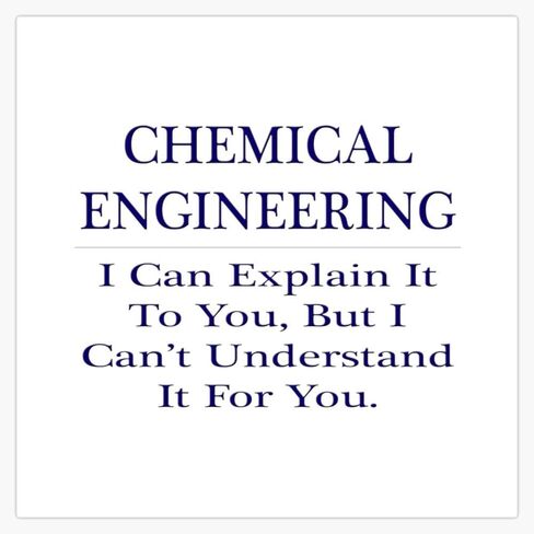 Funny Chemical Engineer ... Explain Not Understand 5" Removable Magnetic Bumper Sticker | Heavy-Duty Vehicle Magnet in Kuwait