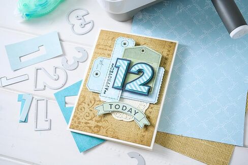 Sizzix Thinlits Die Set, This or that 2 inch Numbers by 49 and Market, 20 Cutting Dies in Kuwait